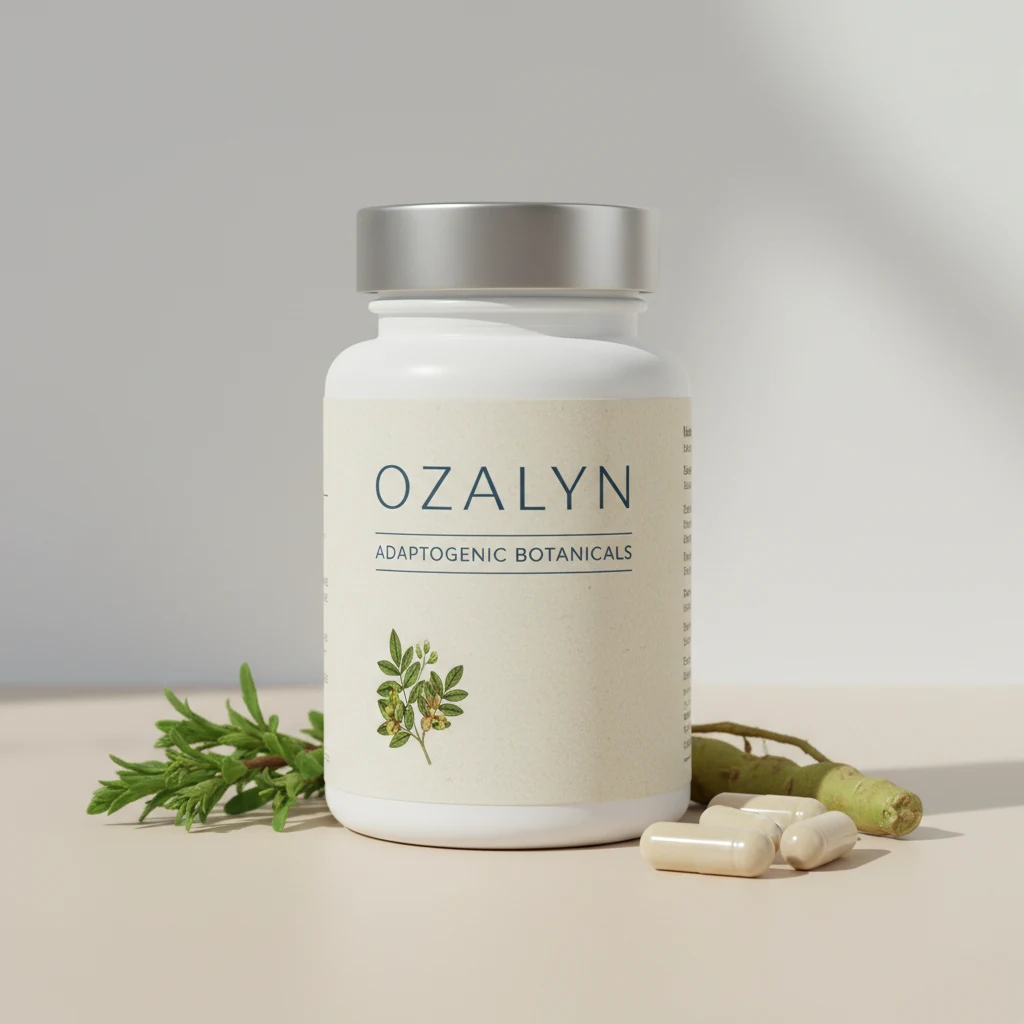 Ozalyn plantaardig voedingssupplement - slanke paarse pot met witte dop